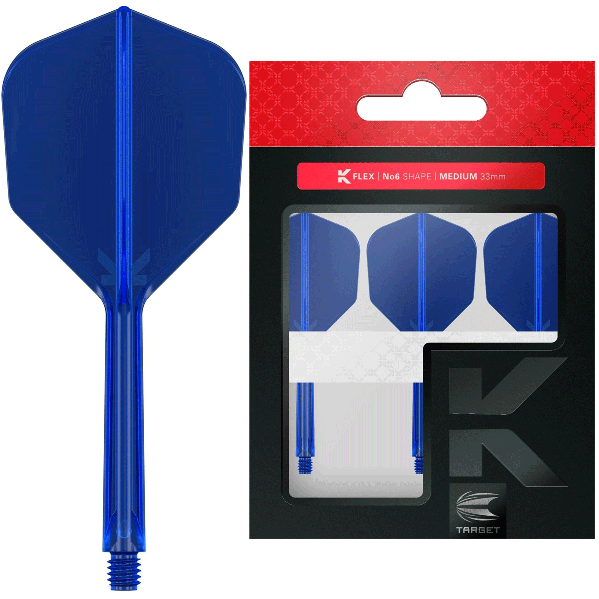 Target K-Flex One Piece Flight/Stem system - Blue Std No6 - Intermedia