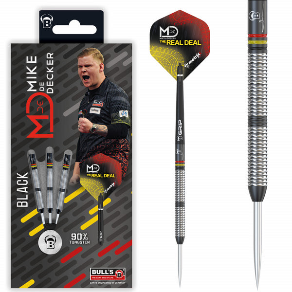 Bulls Darts - Mike De Decker Black Edition Steel Tip - 24g