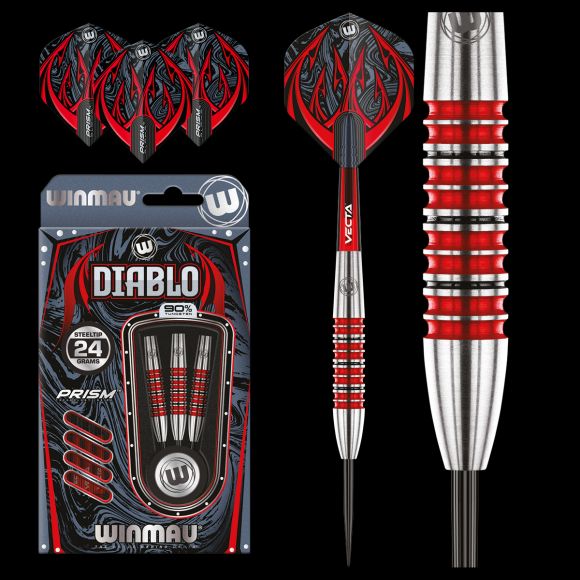 Winmau Diablo 90% Steel Tip Darts 28g