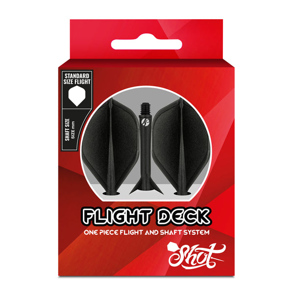 Shot Flight Deck - One Piece Flight & Shaft System - Black