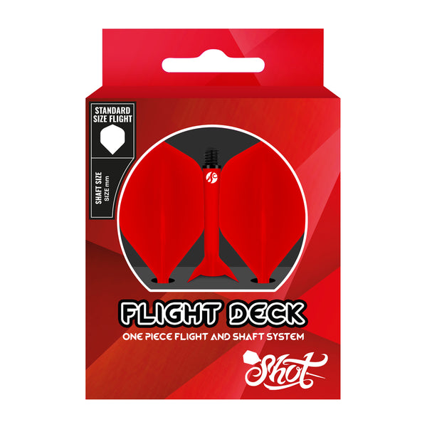 Shot Flight Deck - One Piece Flight & Shaft System - Red