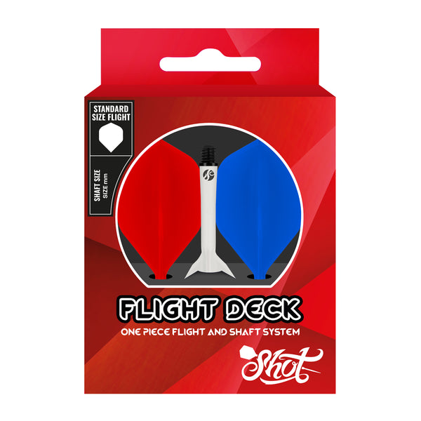 Shot Flight Deck - One Piece Flight & Shaft System - Tricolour