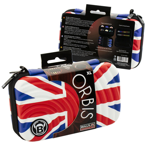 Bulls Orbis Dart Case - Union Jack XL - Strong ABS Material