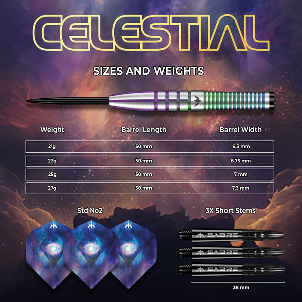 Mission Celestial Darts - Coral PVD 95% Tungsten - Steel Tip - 25g