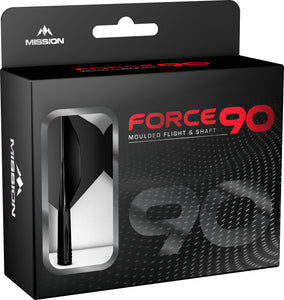 Mission Force 90 No2 One Piece Flight/Stem system - Black - Short