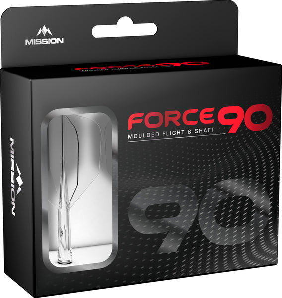 Mission Force 90 No6 One Piece Flight/Stem system - Clear - Short