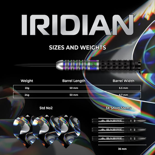 Mission Iridian Darts - 90% Tungsten - 22g & 24g