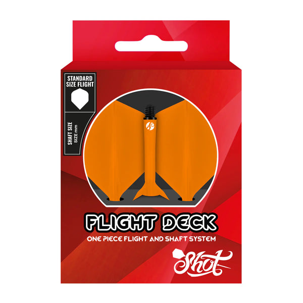 Shot Flight Deck - One Piece Flight & Shaft System - Orange