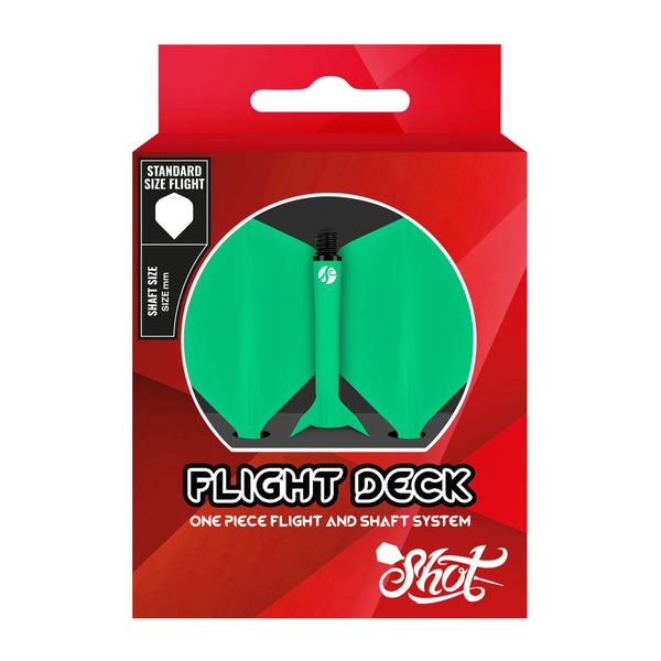 Shot Flight Deck - One Piece Flight & Shaft System - Green