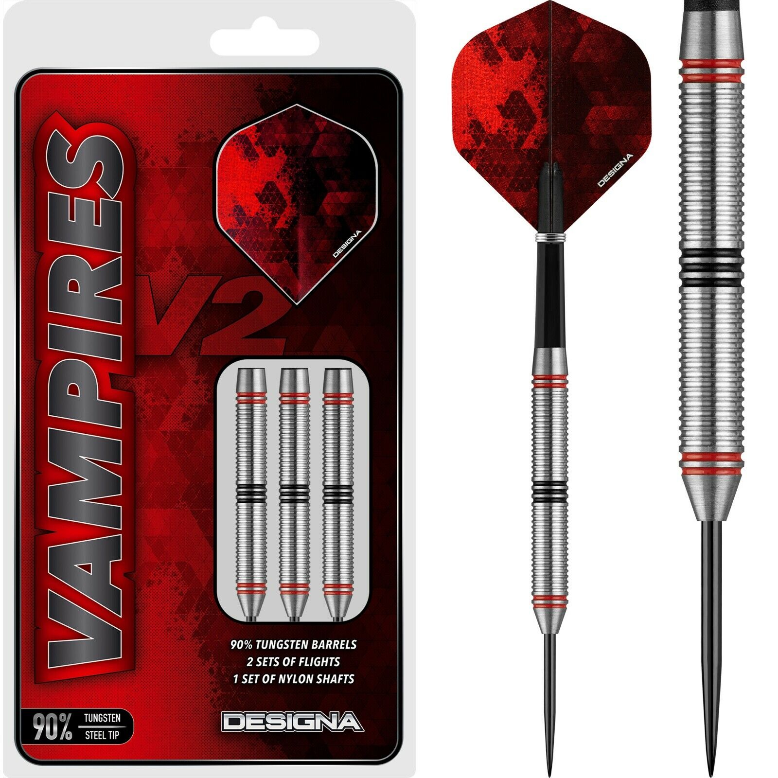 Designa Vampires Darts - M4 - 90% Tungsten - 22g – 9Dartfinish