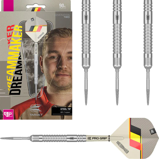 Target Dimitri Van Den Bergh G2 Swiss Point Steel Tip Darts 90% Tungsten - 23g