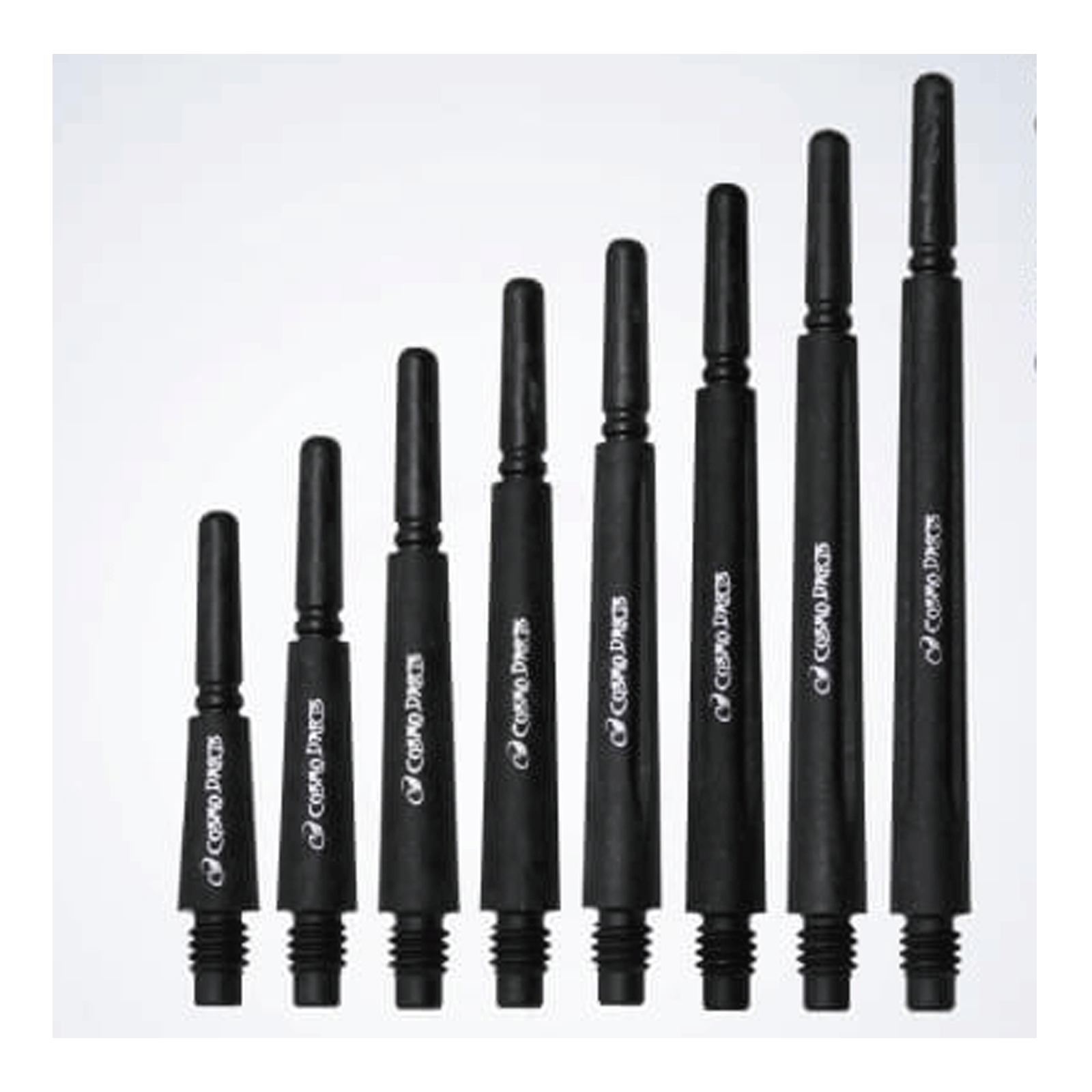 Cosmo Carbon Black - Normal Locked - Size 2 (18mm) 1 Set (4 Shafts)
