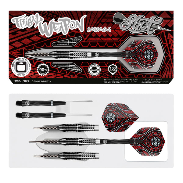 Shot Darts - Tribal Weapon Savage - 90% Tungsten - 22g