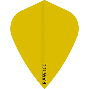 Raw 100 Plain Flights - Kite - 100 micron - Yellow